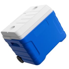 Hard Cooler, 45QT Portable Rolling Cooler with Wheels, Leak-Resistant Coolbox Keeps Contents Cool for 48 Hours, Ice Retention Insulated Chests