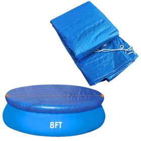 Swimming Pool Cover Protector Dustproof Waterproof Paddling Pool Cover (Option: 8FT)